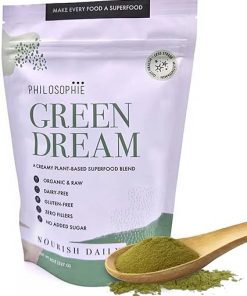 Philosophie Vegan Protein Powder – Green Superfood Powder with Hemp Protein- Spirulina & Maca Root Powder – Plant-Based