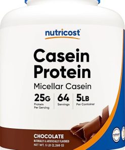 Nutricost Casein Protein Powder 5lb Chocolate – Micellar Casein- Gluten Free
