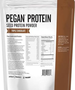 Julian Bakery Pegan Thin Protein Powder | Triple Chocolate | Organic Sacha Inchi Protein | 20g Protein | 6 Net Carbs | 2 LBS | 20 Servings 2