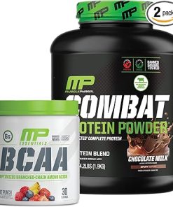 Muscle Pharm Combat 4lb Chocolate Protein and MusclePharm Fruit Punch BCAA’s