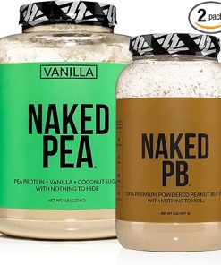 Naked Dairy Free Protein Bundle: 5LB Vanilla Naked Pea and 2LB Naked PB