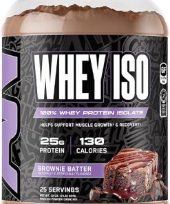 All Black Everything 25g Whey Protein Powder | Brownie Batter | 27 Servings | Whey Protein Isolate | Low Carbs & Low Sugar | MCTs