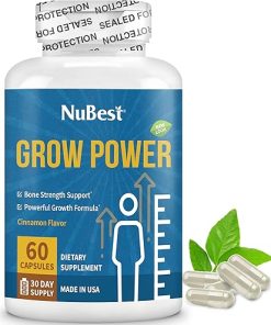 Bundle of NuBest Tall Protein Powder Chocolate and Grow Power for Healthy Height Growth- Bone Strength 2