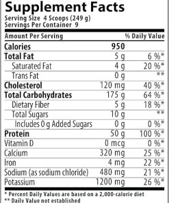 Nutrabolics Mass Fusion (Extreme Chocolate- 12 Ib (29 Servings)) 2