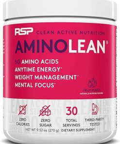 RSP NUTRITION AminoLean Pre Workout Energy (Fruit Punch 30 Servings) with TrueFit Protein Powder (Chocolate 2 LB) 2