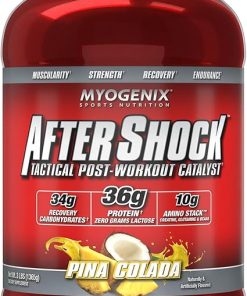 MYOGENIX Aftershock Post Workout- Muscle Growth Whey Protein Powder | Anabolic Whey Protein and Mass Building Carbohydrates | Amino Stack Creatine and Glutamine Plus BCAAs | Pina Colada 3 LBS