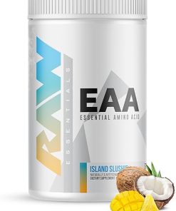 RAW EAA Amino Acids Powder- Island Slushie (25 Servings) – Pre Workout Amino Energy Powder for Strength