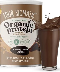 Four Sigmatic Organic Plant-Based Protein Powder Creamy Cacao Protein with Lion’s Mane- Chaga
