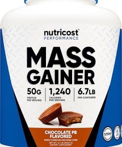 Nutricost Mass Gainer (Chocolate Peanut Butter Flavor- 6.7 LBS) 50 Grams of Protein Per Serving – Non-GMO