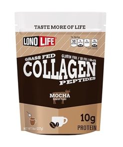 LonoLife – Mocha Collagen Peptides with 10g Protein- Paleo and Keto Friendly