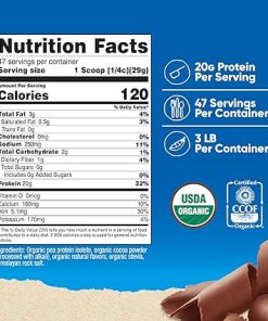 Nutricost Organic Pea Protein Powder (3 LBS) Chocolate – Certified USDA Organic- Protein from Plants 2