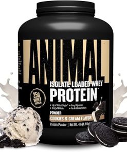 Animal Whey Isolate Protein Powder – Loaded for Pre & Post Workout Muscle Builder and Recovery with Digestive Enzymes for Men & Women – 25g Protein- Great Taste