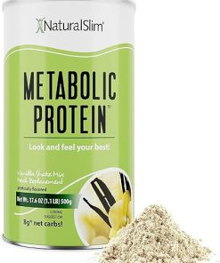 Naturalslim Meal Replacement Protein Powder Vanilla – Metabolic Protein Powder Help Curb Cravings- Hunger & Metabolism Support – Low Carb Breakfast Shake Mix – 10 Servings