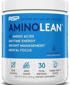 AminoLean Pre Workout Energy (Blue Raspberry 30 Servings) with TrueFit Protein Powder (Vanilla 2 LB) 2