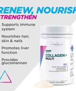 Livingood Daily Collagen Powder for Women & Men (Vanilla) – Grass-Fed Hydrolyzed Collagen Peptides- Protein & Multivitamins for Healthy Hair 2