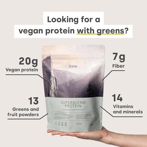 Form Superblend Protein - Vegan Protein Powder with Superfoods- Vitamins and Minerals - 20g of Plant Based Protein per Serving (Chocolate Salted Caramel) - Image 2
