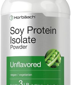 Horbäach Soy Protein Isolate Powder | 3lb | Unflavored | Vegan- Non-GMO
