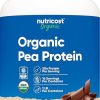 Nutricost Organic Pea Protein Powder (1 LB) Chocolate – Certified USDA Organic- Protein from Plants