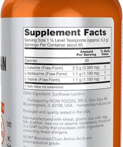 NOW Foods Sports Nutrition- Branched Chain Amino Acid Powder with Leucine 2