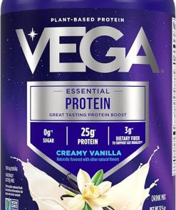 Vega Original Protein Powder- Creamy Vanilla Plant Based Protein Drink Mix for Water