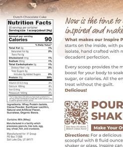 Inspire 20g Whey Protein Isolate Powder – Dutch Chocolate Cake (20 Servings) 2