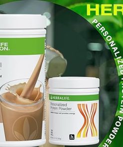 HERBALIFE (Duo) Formula 1 Healthy Meal Nutritional Shake Mix (Cafe Latte) with Personalized Protein Powder 2
