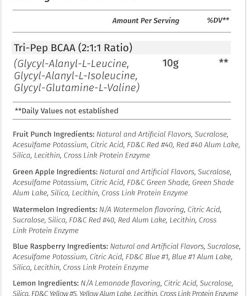 Metabolic Nutrition | TRIPEP – Tri-Peptide Branch Chain Amino Acid- BCAA Powder 2