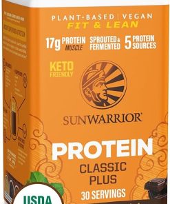 Sunwarrior Vegan Organic Protein Powder Plant-Based Protein 5 Superfood Quinoa Chia Seed Soy Free Dairy Free Gluten Free Synthetic Free Non
