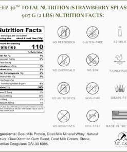 Mt. Capra Deep 30 | Meal Replacement Shake- Goat Protein Powder with Grass-Fed Whey Protein 2