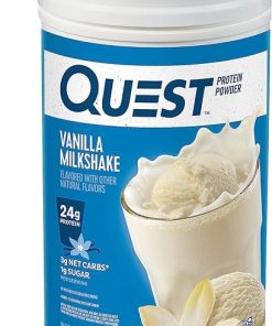 Quest Protein Powder & Chips Bundle – Vanilla Milkshake Powder (24g Protein- 1.6lb) + Tortilla Chips Variety Pack (12ct) 2