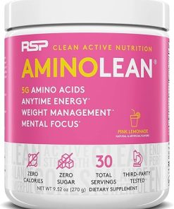 RSP NUTRITION AminoLean Pre Workout Energy (Pink Lemonade 30 Servings) with TrueFit Protein Powder (Chocolate 2 LB) 2