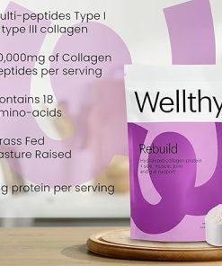 Wellthy Collagen Peptides Protein Powder – Grass Fed Hydrolyzed Collagen for Hair Growth- Skin 2