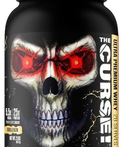 JNX SPORTS The Curse! Ultra Premium Whey Protein Powder Vanilla Bean 2lb | 25g Protein Per Serve- Primary Source Whey Isolate