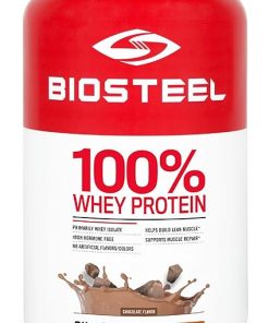 BioSteel Sports Chocolate 100% Whey Protein Powder Supplement- rBGH Hormone Free & Non-GMO Post Workout Formula