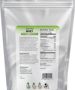 Z Natural Foods Grass-Fed Whey Protein Concentrate – Clean Whey Protein Powder from New Zealand – Cold Processed Pure Whey Protein with Essential Amino Acids for Nutrition & Fitness- Unflavored 2