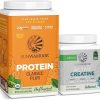 Sunwarrior Vegan Protein Powder | Unflavored- 30 Servings & Creatine Monohydrate Powder | Unflavored