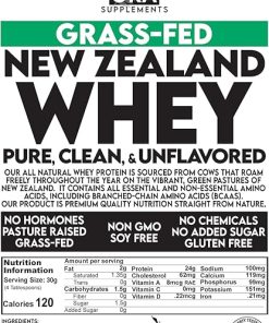 Grass Fed Whey Protein Powder 5lb | New Zealand Unflavored Whey Protein Concentrate (WPC80) | Pure- Raw 2