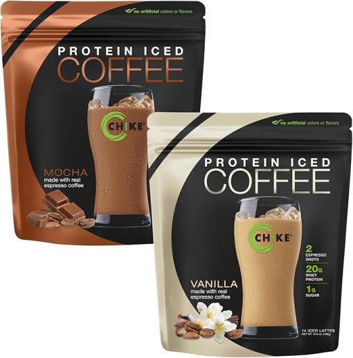 Chike High Protein Iced Coffee Best Sellers Bundle Mocha & Vanilla- 20 G Protein