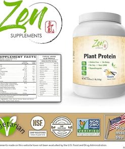 Zen Supplements – Plant Protein-Vanilla 510G 1.1LB-Powder- 25 Grams of Protein Per Serving -Vegan- Low Net Carbs 2