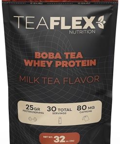 Classic Milk Tea Protein Powder | 25g Whey Protein Isolate Powder | 80mg of Caffeine Per Service Bubble Tea Protein Drink | 30 Servings | No Added Sugar.