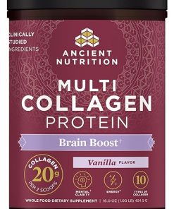 Ancient Nutrition Collagen Powder Brain Boost- Vanilla Collagen Protein Powder