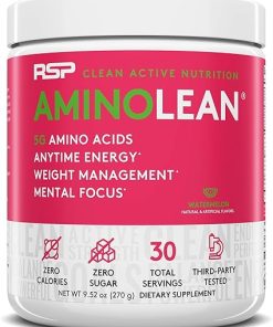 RSP NUTRITION AminoLean Pre Workout Energy (Watermelon 30 Servings) with TrueFit Protein Powder (Vanilla 2 LB) 2