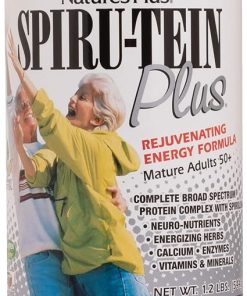 NaturesPlus SPIRU-TEIN Plus Shake For Mature Adults – Vanilla – 1.2 lbs- Protein Powder – Plant Based Meal Replacement