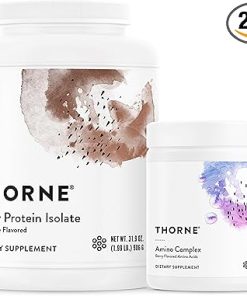 THORNE Whey Protein Isolate (Chocolate- 31.9 Oz) & Amino Complex (Berry