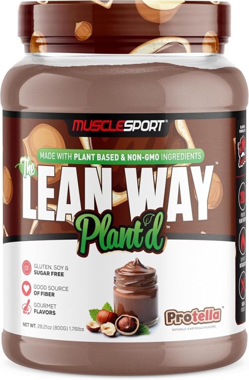 Musclesport Lean Way Plant Protein - Pea Protein and Brown Rice Protein Blend- with Added CLA - Image 2