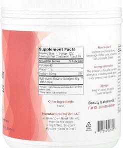 Zint Collagen Peptides Powder (16 Ounce): Anti Aging Hydrolyzed Collagen Protein Powder Beauty Supplement – Skin- Hair 2