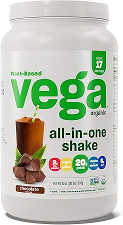 Vega Organic All-in-One Vegan Protein Powder- Chocolate – Superfood Ingredients