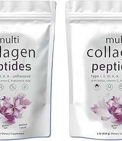 (2 Pack) Multi Collagen Peptides Powder- 16 Oz- Hydrolyzed Protein Peptides | Type I