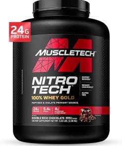 Muscletech Whey Protein Powder | MuscleTech Nitro-Tech Whey Gold Protein Isolate Smoothie Mix for Muscle Gain | Chocolate- 5 lbs (69 Serv) (package varies)