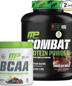 Muscle Pharm Combat 4lb Chocolate Protein and MusclePharm Blue Raspberry BCAA’s
